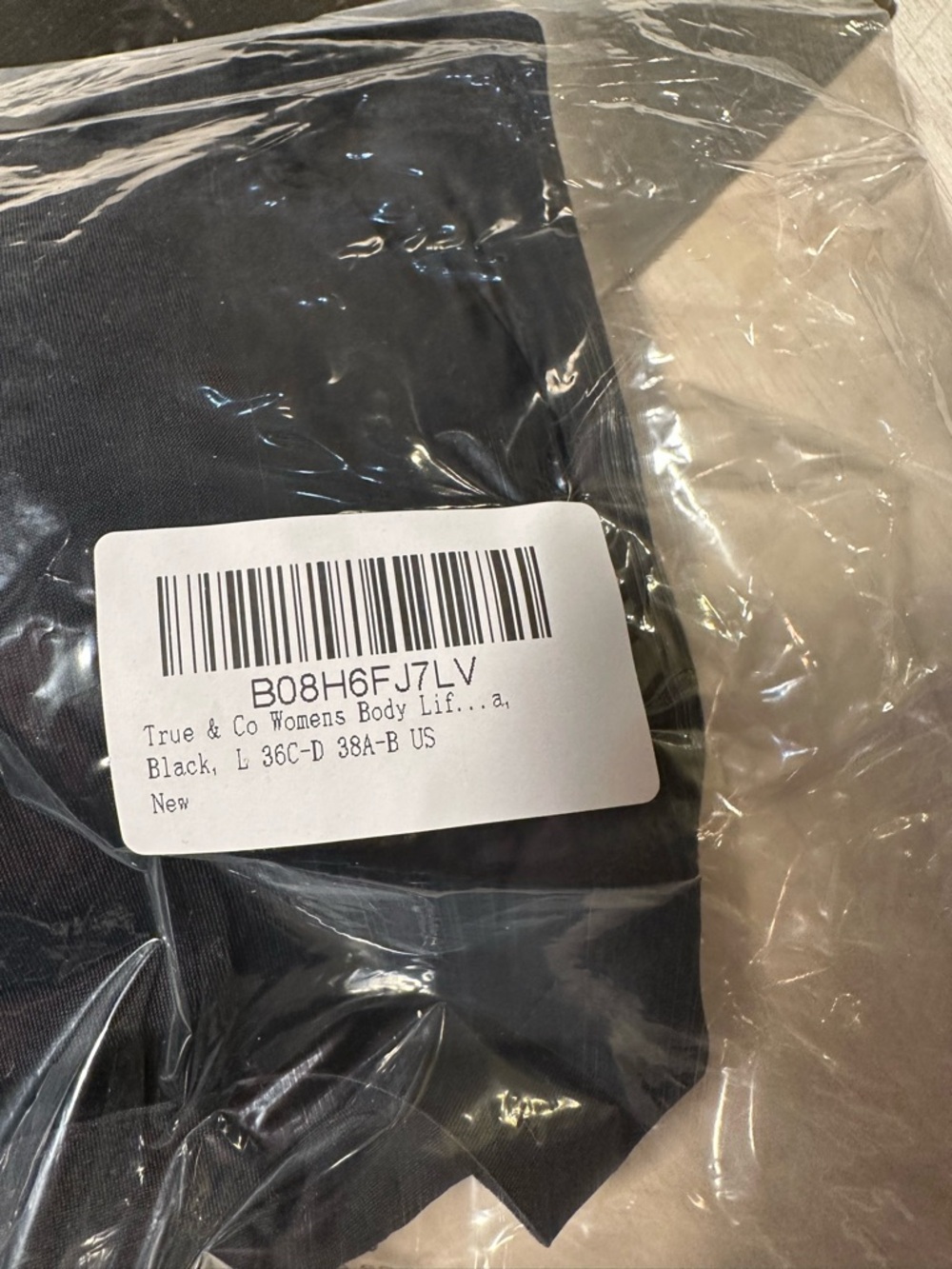 True & Co True Body Lift Bra Black Size Large Wireless Seamless Comfort - Picture 9 of 10